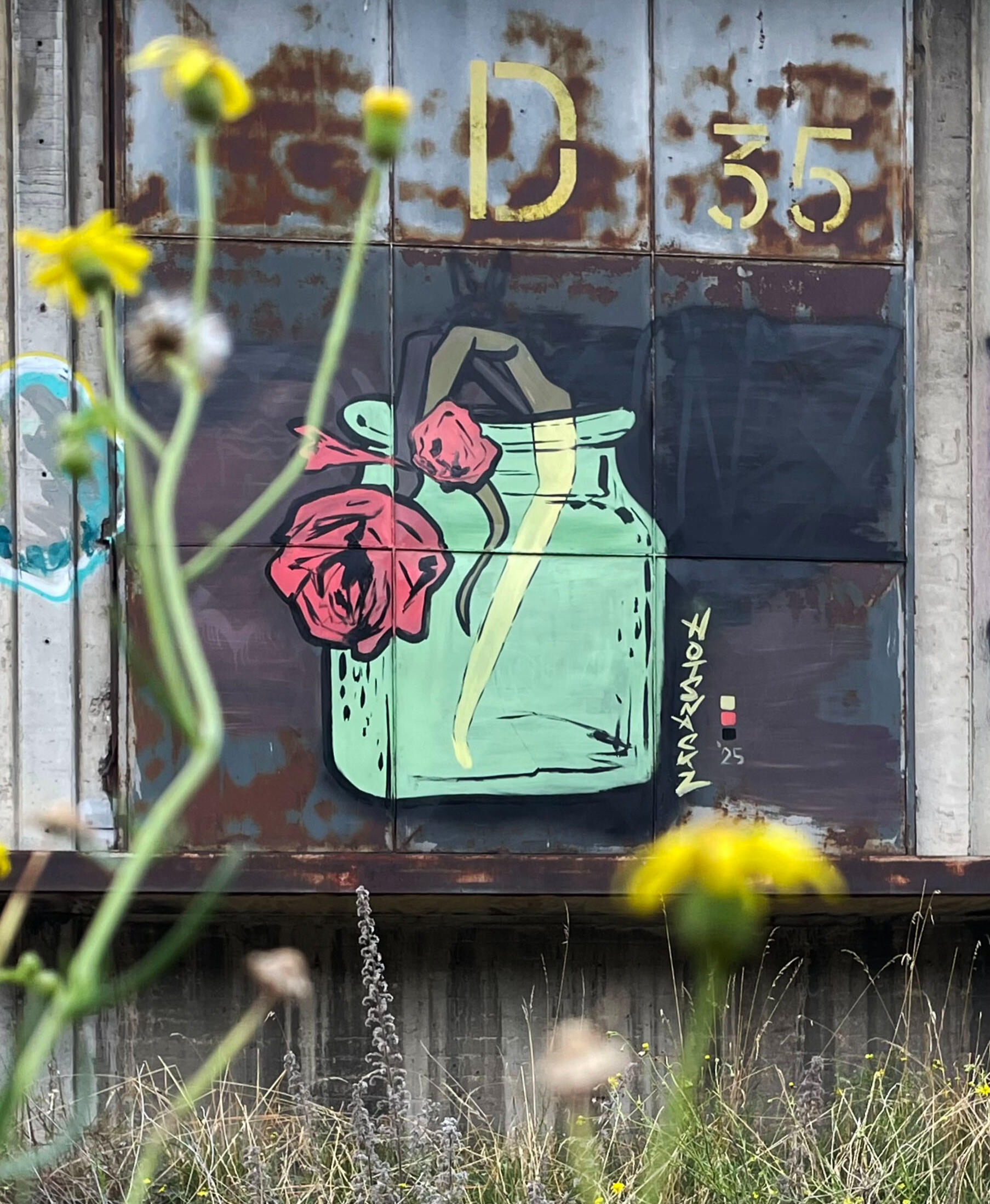 "A Parting Gift" abandoned train station platform, Vienna. 2025