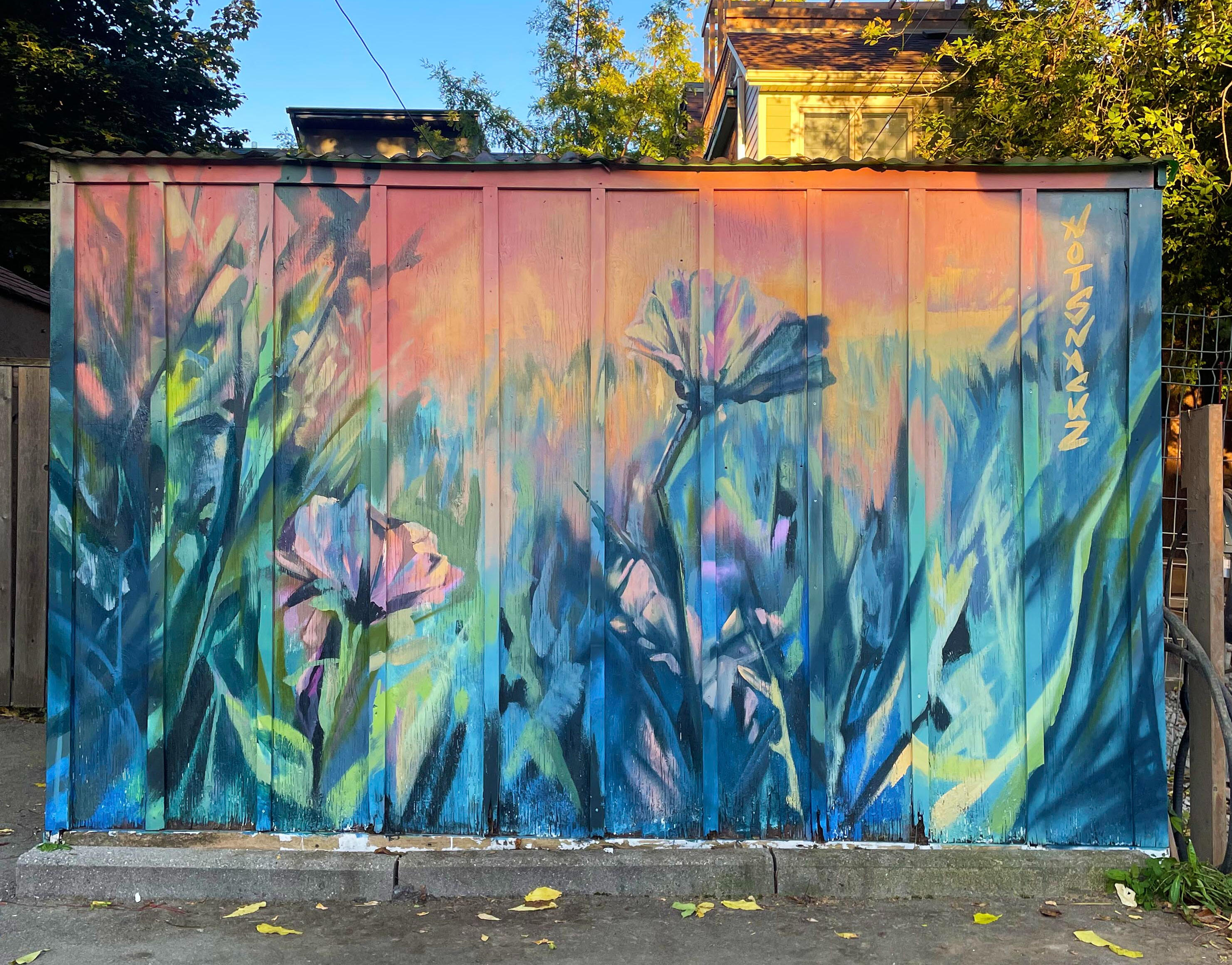 "Sunset Meadow" StreetArt Toronto's laneway event, Karma Laneway, Toronto. 2024